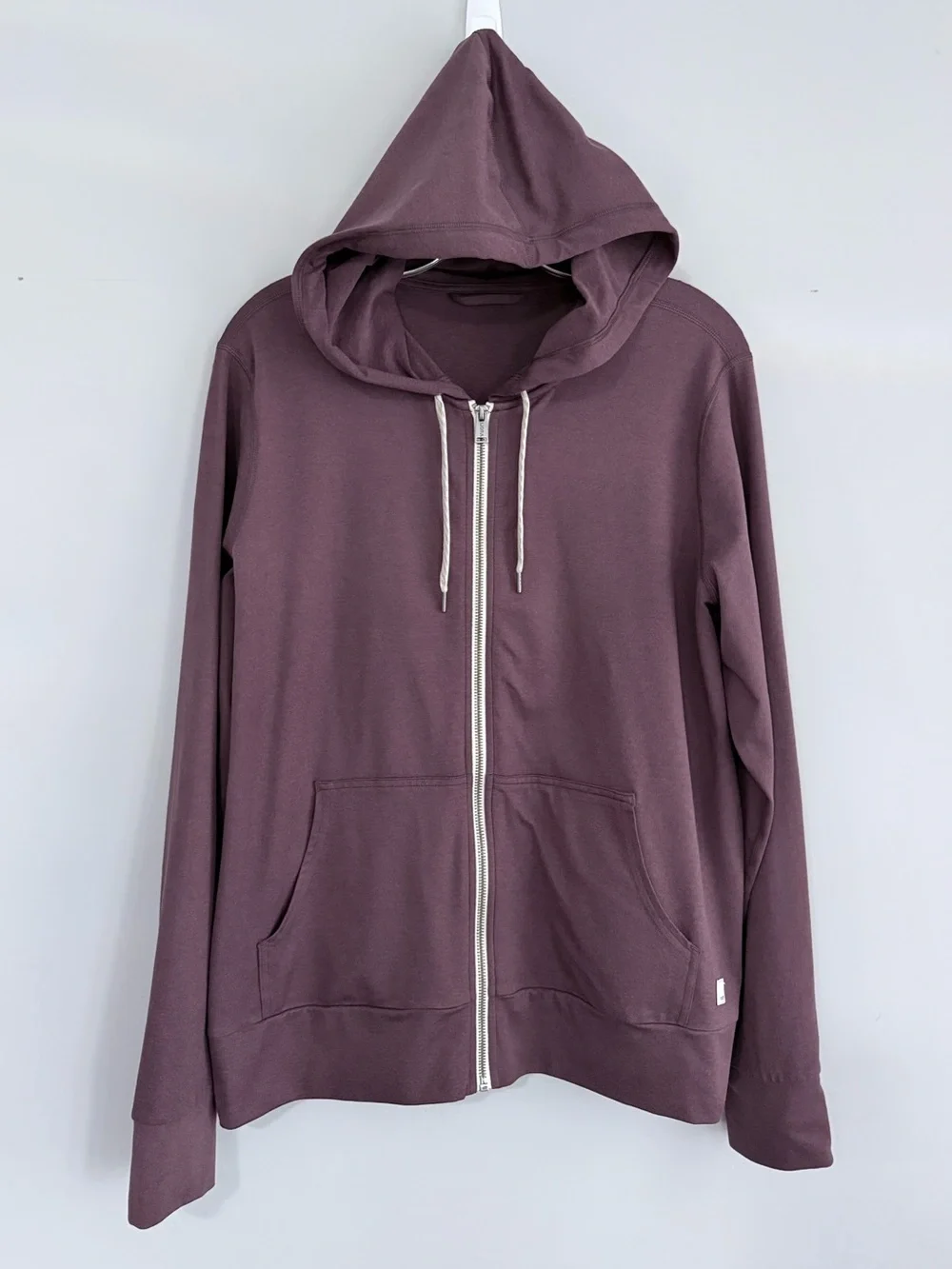 Vuori Women's Halo Performance Hoodie XL Smoked Plum Heather Burgundy Zip Up - Picture 5 of 15